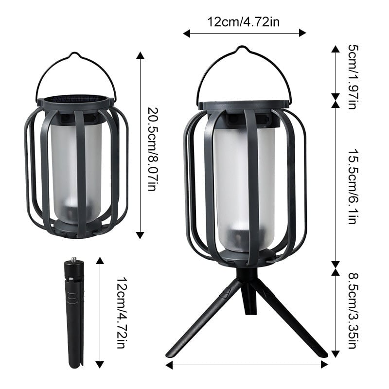 Solar lantern outdoor light with 4 Modes