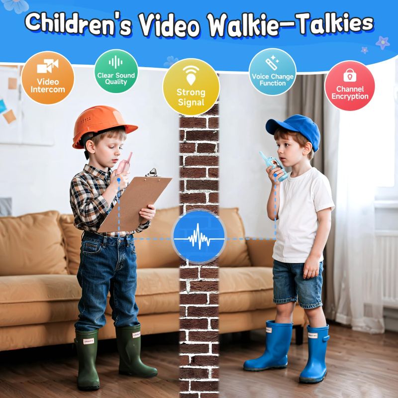 Rechargeable Video Walkie Talkies for Kids